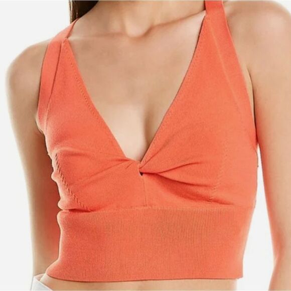 Nicole Miller Twist Front X Back Top in Watermelon - Picture 3 of 5